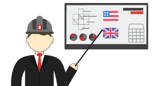 DTE Mascot Larry als Englishlehrer